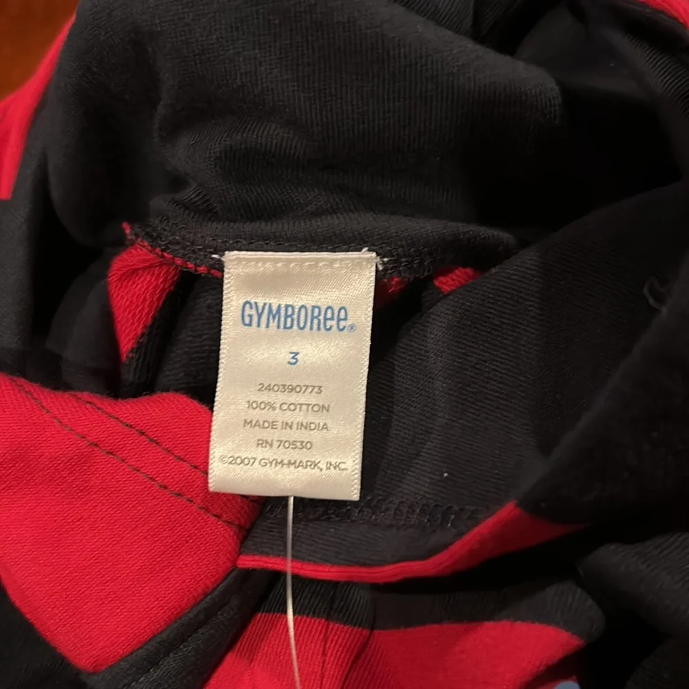 NWT Gymboree Shark Reef Red Navy Striped Hoodie Size 3